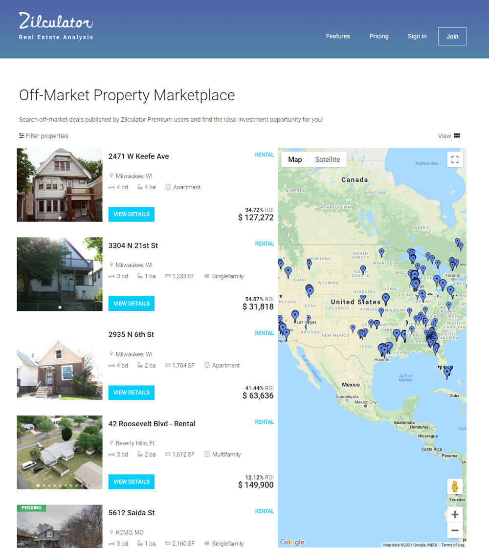 Off-Market Property Marketplace