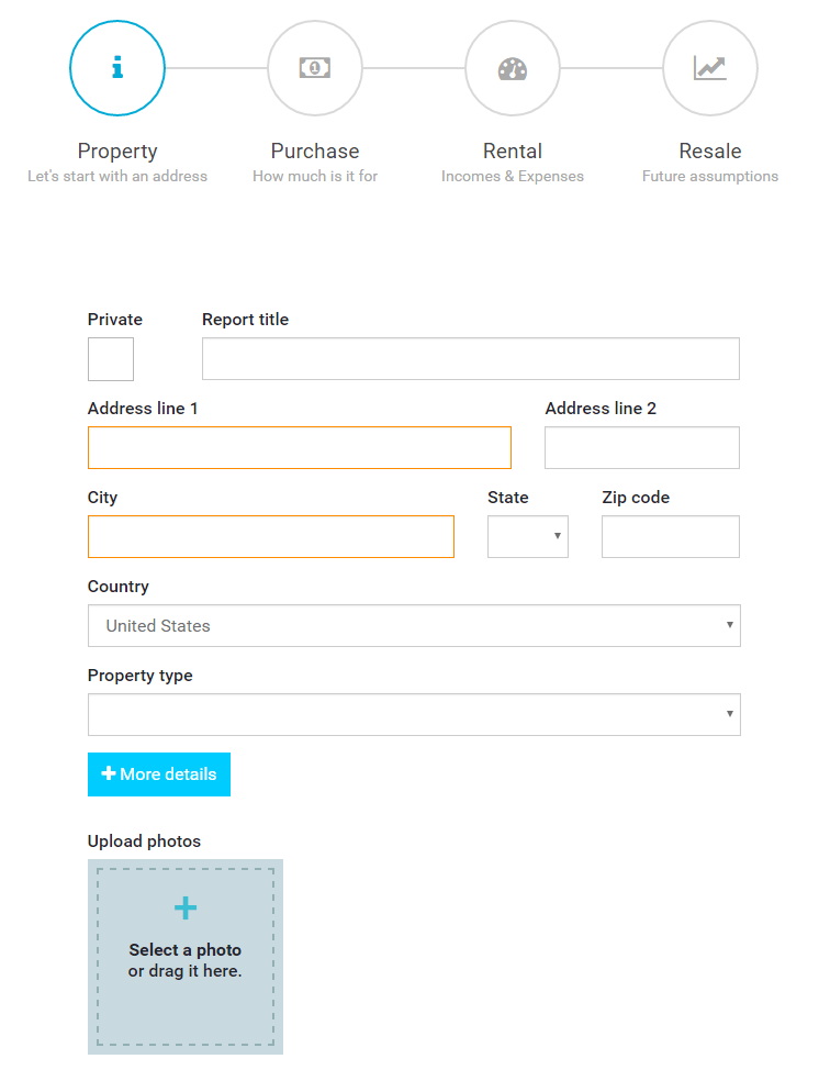 property-form Property Analysis Form