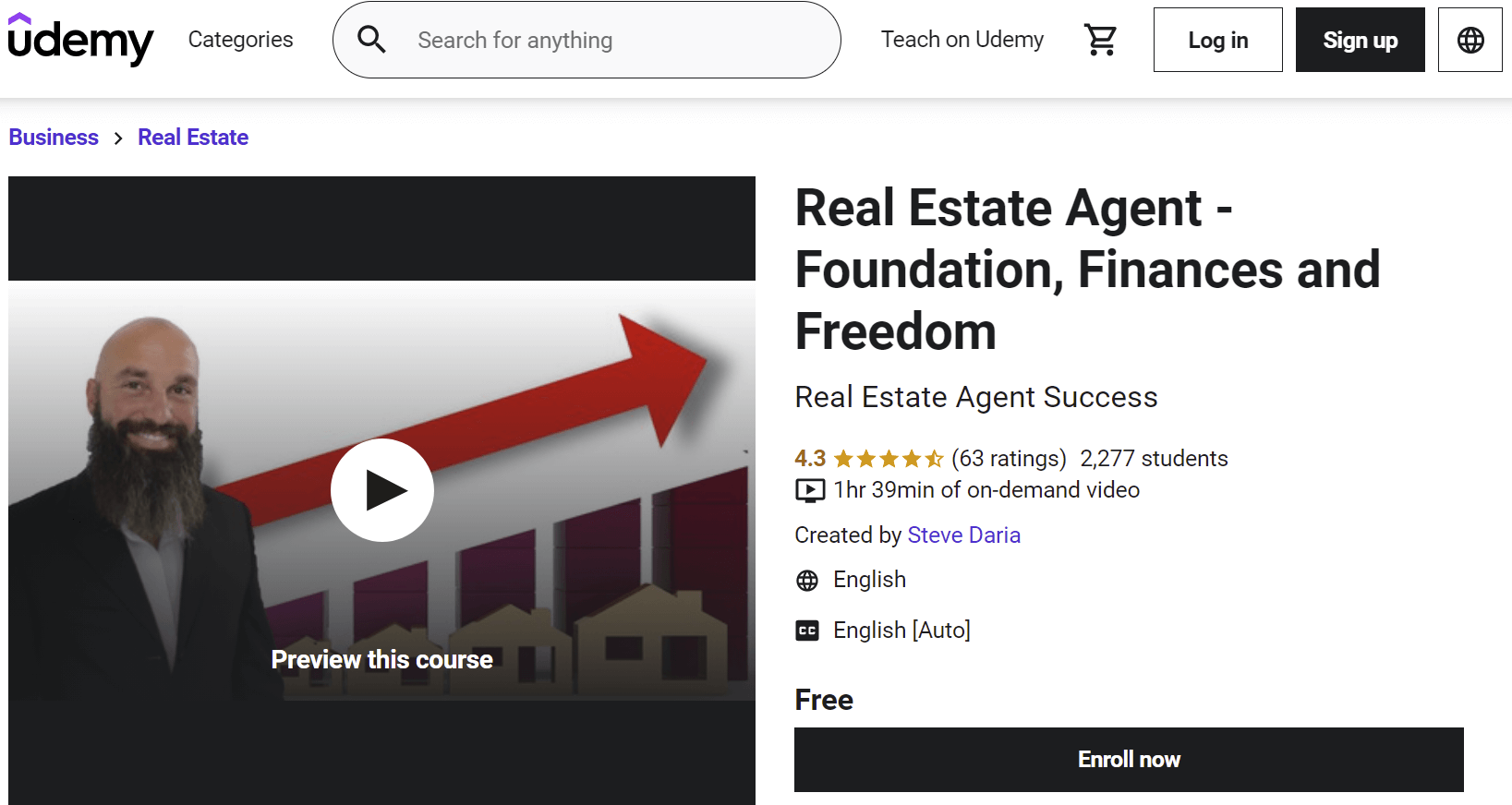 Udemy: Real Estate Agent - Foundation, Finances and Freedom Overview